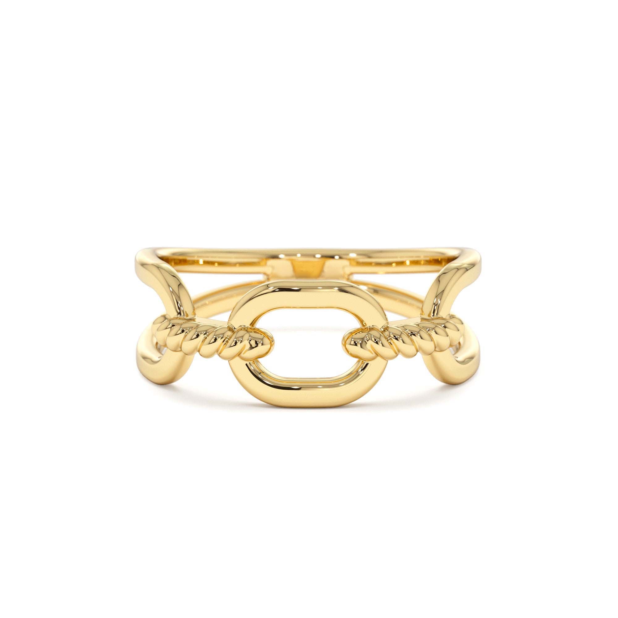 14K Gold Twisted Rope Ring by Orlina Fine
