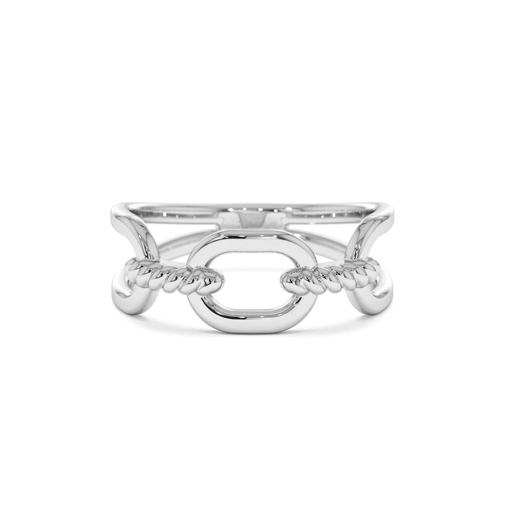 14K Gold Twisted Rope Ring - view 3