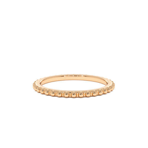 14k Beaded Wedding Band - view 2