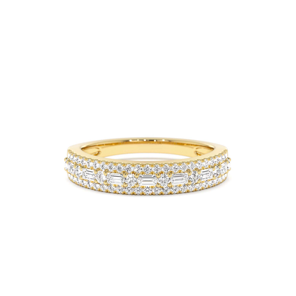 14K Baguette Diamond Wedding Ring by Orlina Fine