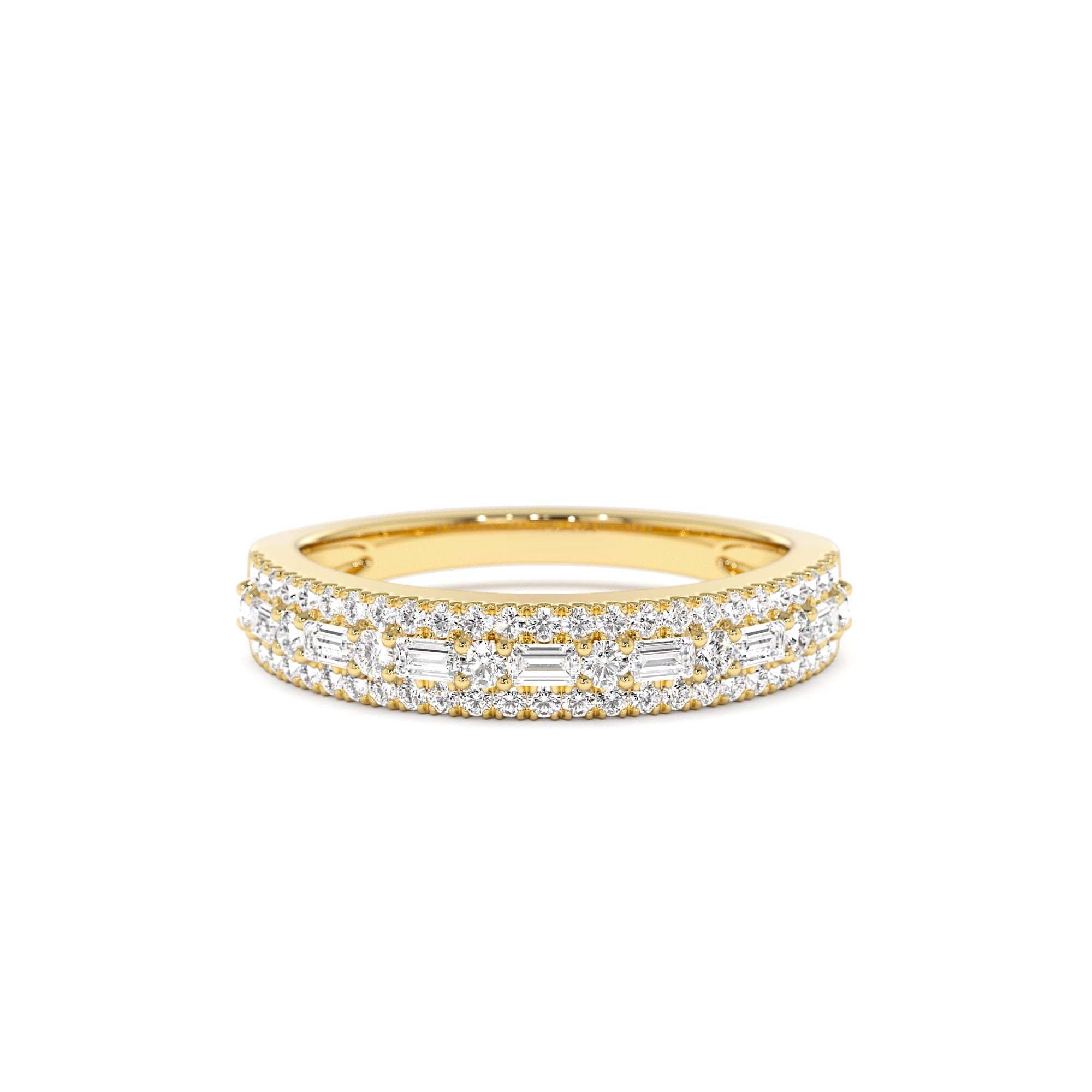 14K Baguette Diamond Wedding Ring by Orlina Fine