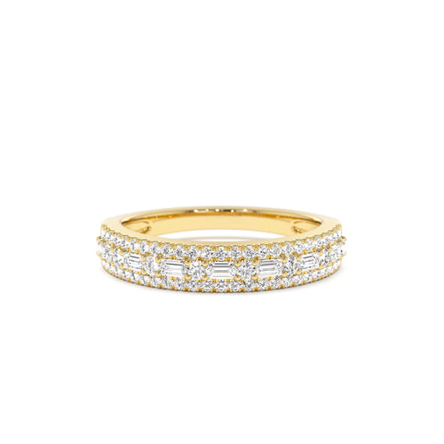 14K Baguette Diamond Wedding Ring by Orlina Fine