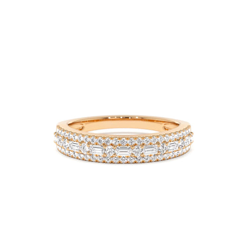 14K Baguette Diamond Wedding Ring - view 2
