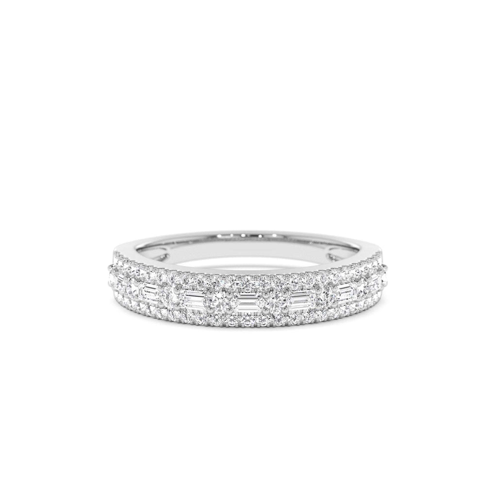 14K Baguette Diamond Wedding Ring - view 3