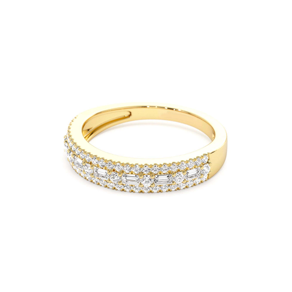 14K Baguette Diamond Wedding Ring - view 4