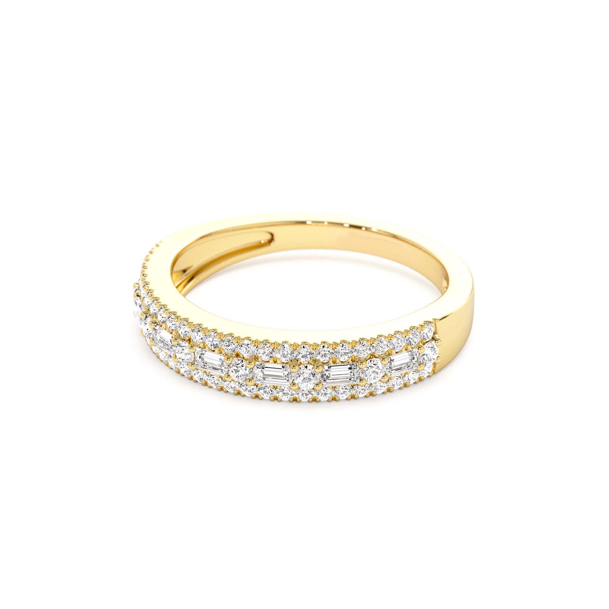 14K Baguette Diamond Wedding Ring - view 4