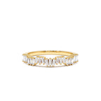 14k Asymetrical Baguette Diamonds Ring by Orlina Fine