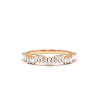 14k Asymetrical Baguette Diamonds Ring - view 2