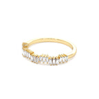 14k Asymetrical Baguette Diamonds Ring - view 4