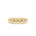 14K Alternating Diamond Bar Band by Orlina Fine