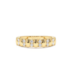 14K Alternating Diamond Bar Band by Orlina Fine
