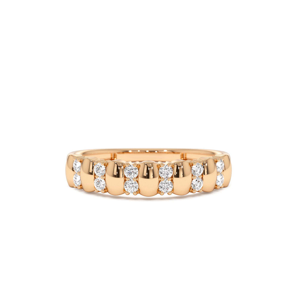 14K Alternating Diamond Bar Band - view 2
