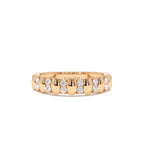 14K Alternating Diamond Bar Band - view 2