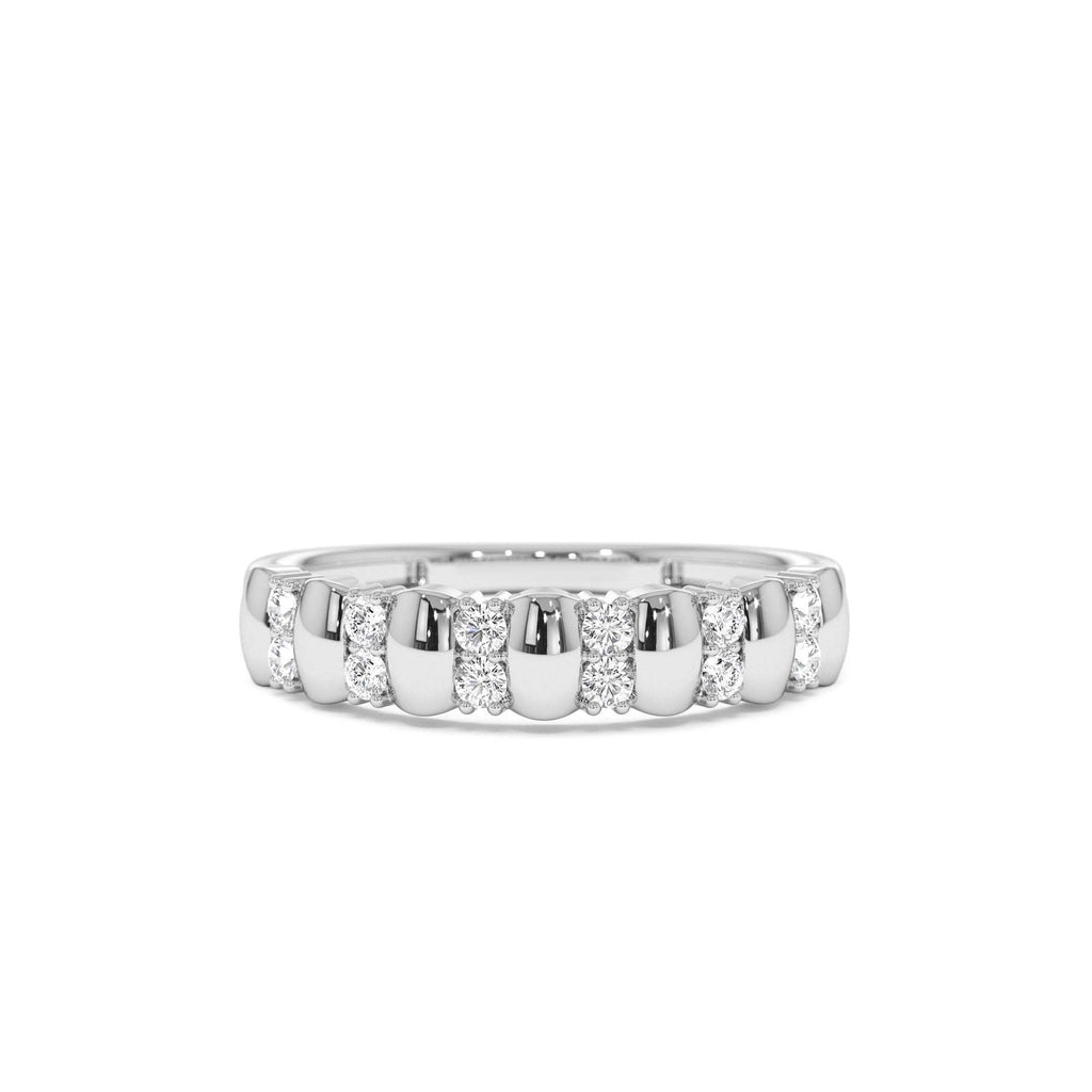 14K Alternating Diamond Bar Band - view 3