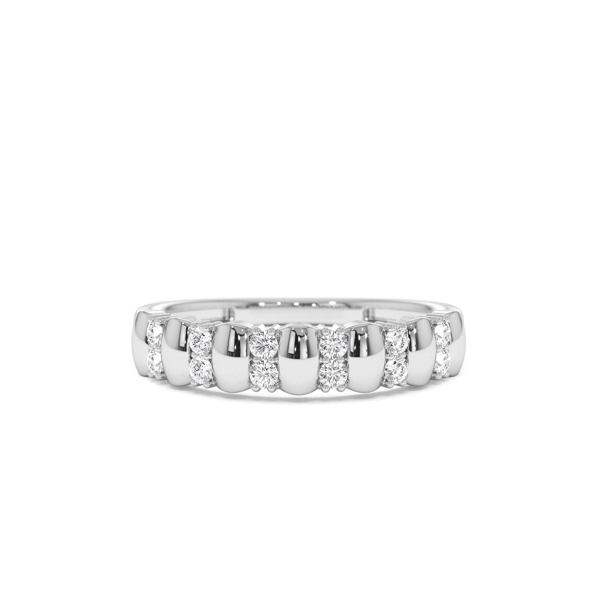 14K Alternating Diamond Bar Band - view 3