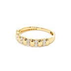 14K Alternating Diamond Bar Band - view 4