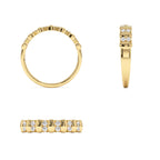 14K Alternating Diamond Bar Band - view 5
