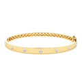 14K 4mm Diamond Bangle Bracelet by Orlina Fine