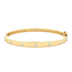 14K 4mm Diamond Bangle Bracelet by Orlina Fine