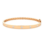 14K 4mm Diamond Bangle Bracelet - view 2