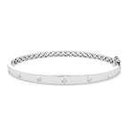 14K 4mm Diamond Bangle Bracelet - view 3