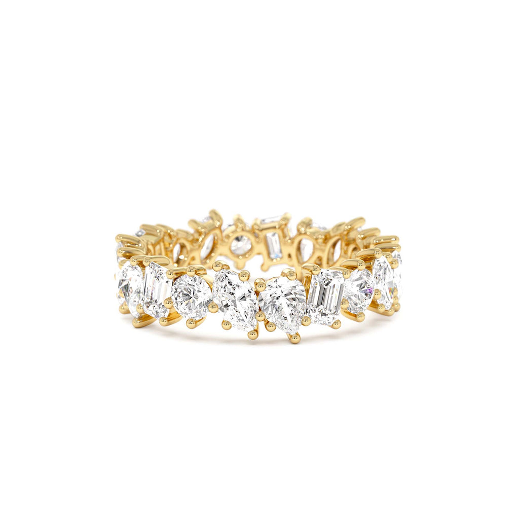1.85 ctw Multi Shaped Lab Grown Full Eternity Diamond Wedding Ring by Orlina Fine