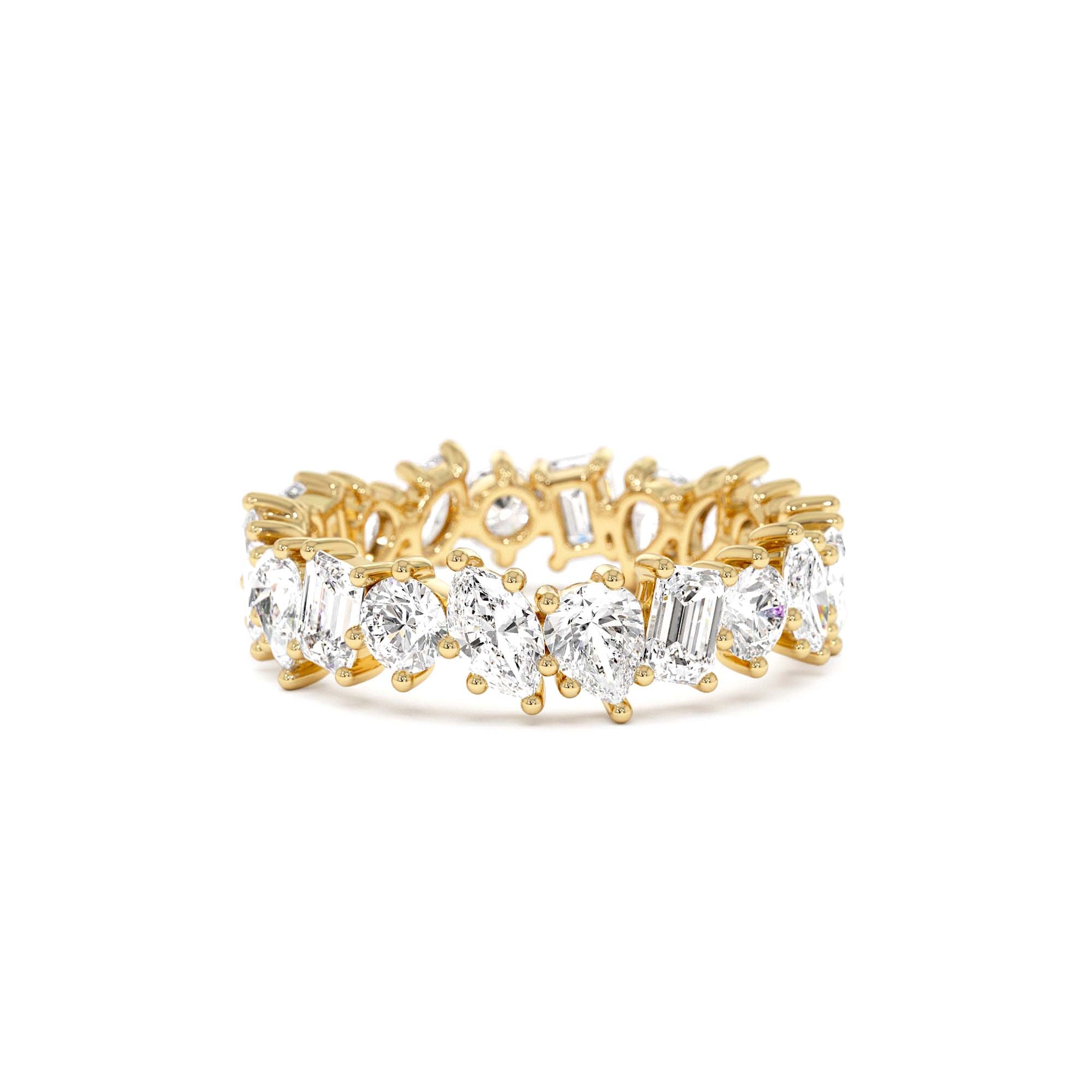 1.85 CTW Multi Shaped Lab Grown Full Eternity Diamond Wedding Ring by Orlina Fine