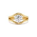 1.50 ctw 14k Split Shank Unique Round Lab Grown Diamond Engagement Ring by Orlina Fine