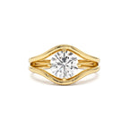 1.50 CTW 14K Split Shank Unique Round Lab Grown Diamond Engagement Ring by Orlina Fine