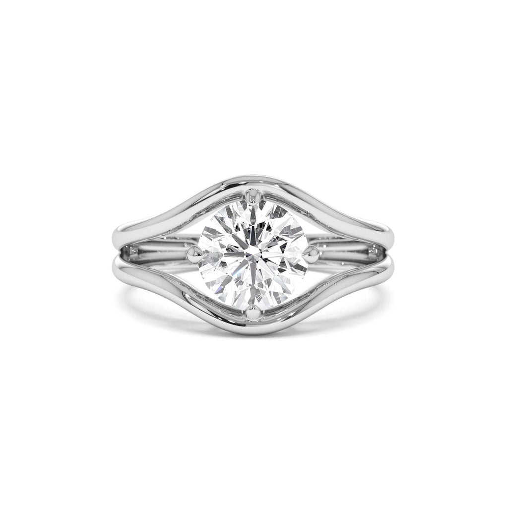 1.50 CTW 14K Split Shank Unique Round Lab Grown Diamond Engagement Ring - view 3