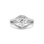 1.50 CTW 14K Split Shank Unique Round Lab Grown Diamond Engagement Ring - view 3