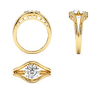1.50 CTW 14K Split Shank Unique Round Lab Grown Diamond Engagement Ring - view 5