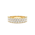 1.25 ctw 14k Double Row Half Bezel Lab Grown Diamond Ring by Orlina Fine