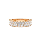 1.25 CTW 14K Double Row Half Bezel Lab Grown Diamond Ring - view 2