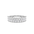 1.25 CTW 14K Double Row Half Bezel Lab Grown Diamond Ring - view 3