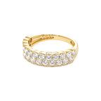 1.25 CTW 14K Double Row Half Bezel Lab Grown Diamond Ring - view 4