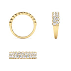 1.25 CTW 14K Double Row Half Bezel Lab Grown Diamond Ring - view 5
