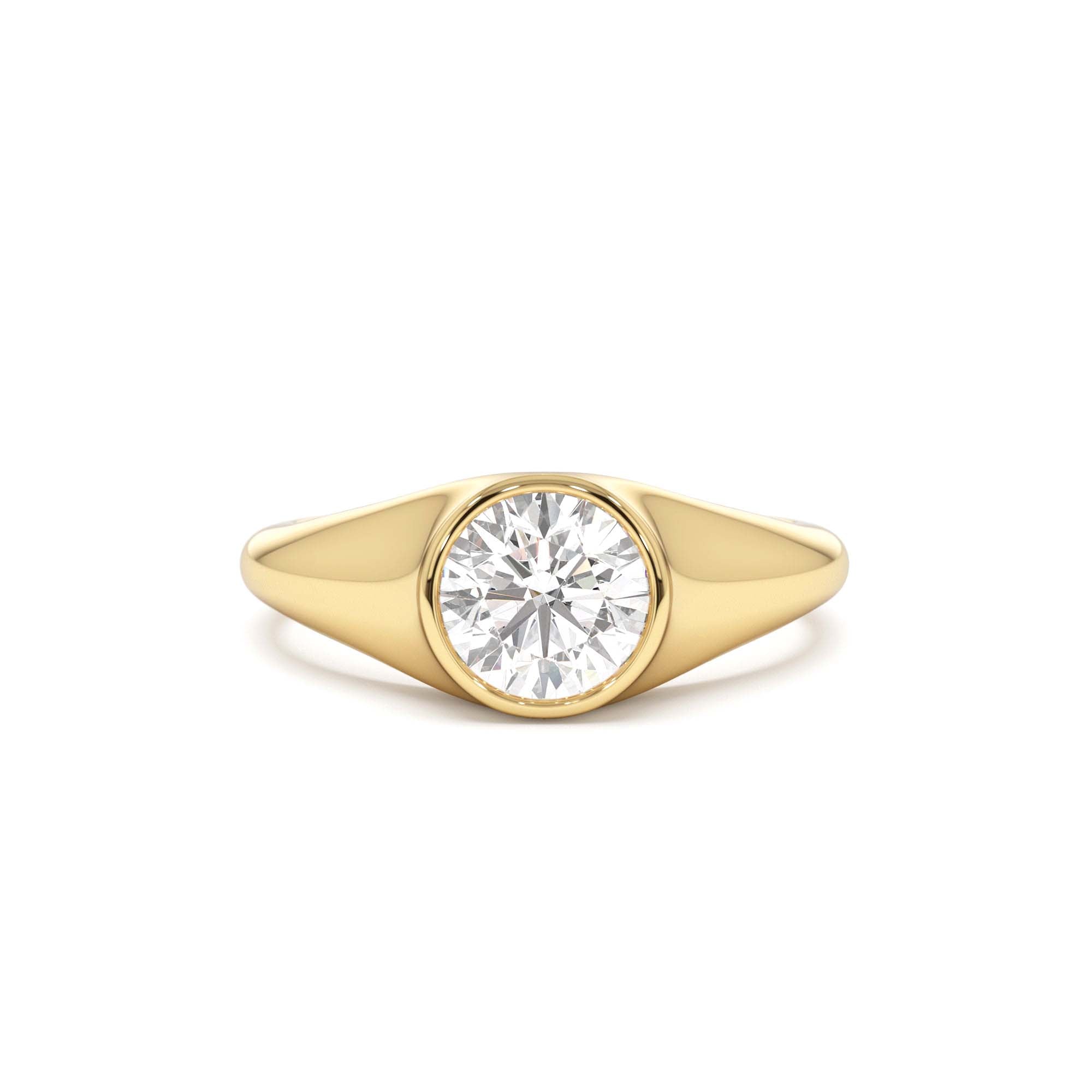 1.00 ctw 14k Round Shaped Lab Grown Diamond Ring by Orlina Fine