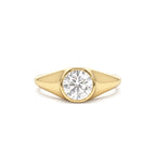 1.00 CTW 14K Round Shaped Lab Grown Diamond Ring by Orlina Fine