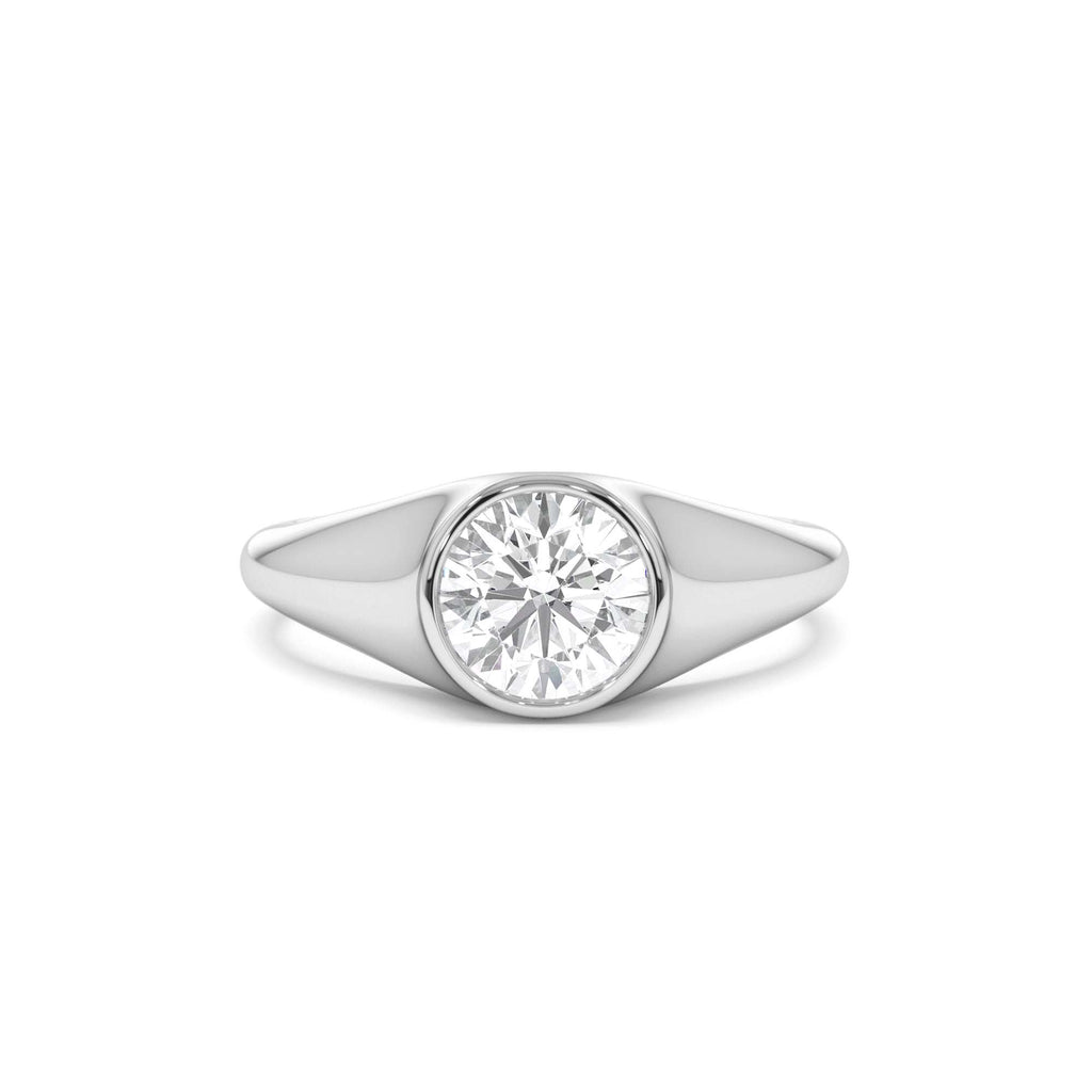 1.00 ctw 14k Round Shaped Lab Grown Diamond Ring - view 2