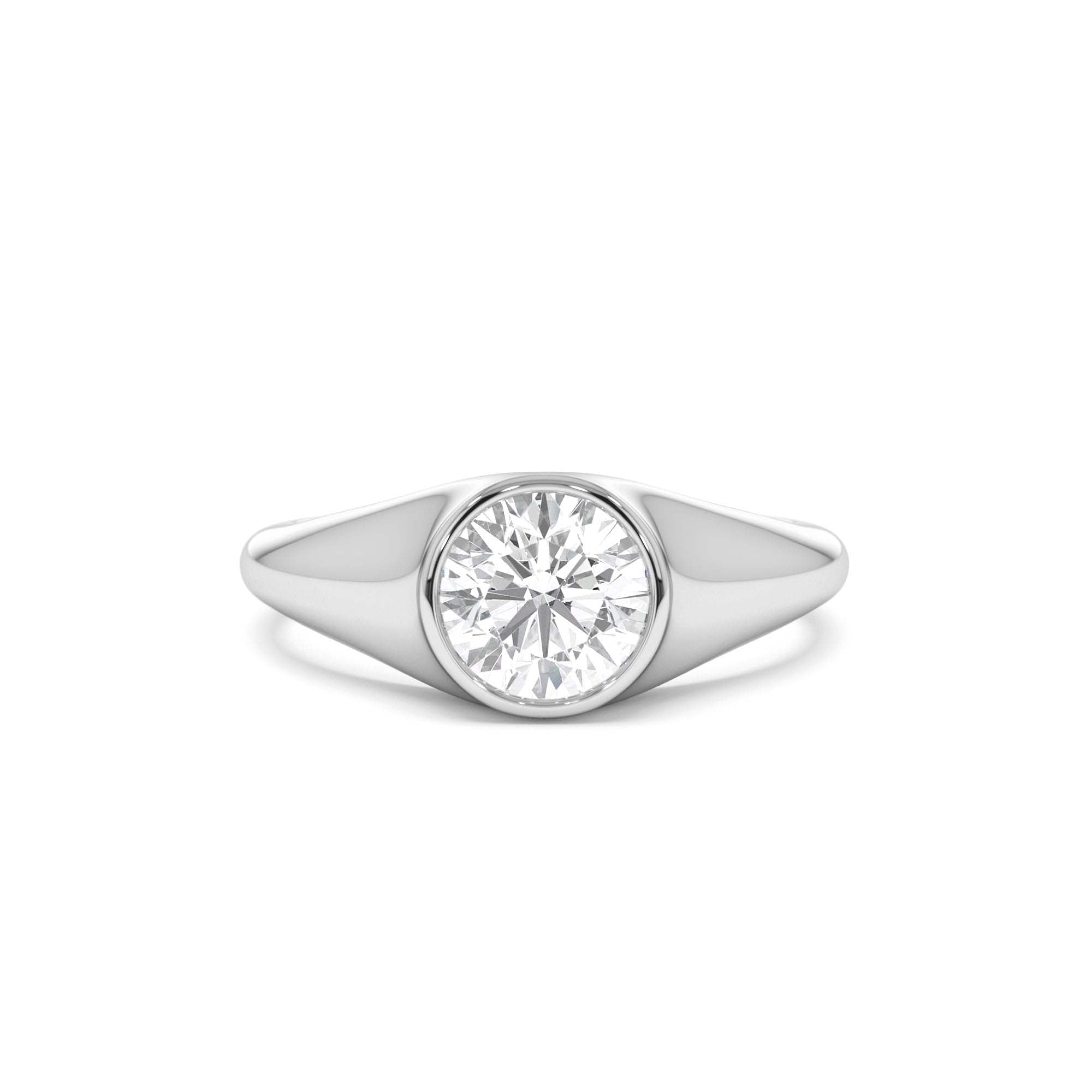1.00 ctw 14k Round Shaped Lab Grown Diamond Ring - view 2