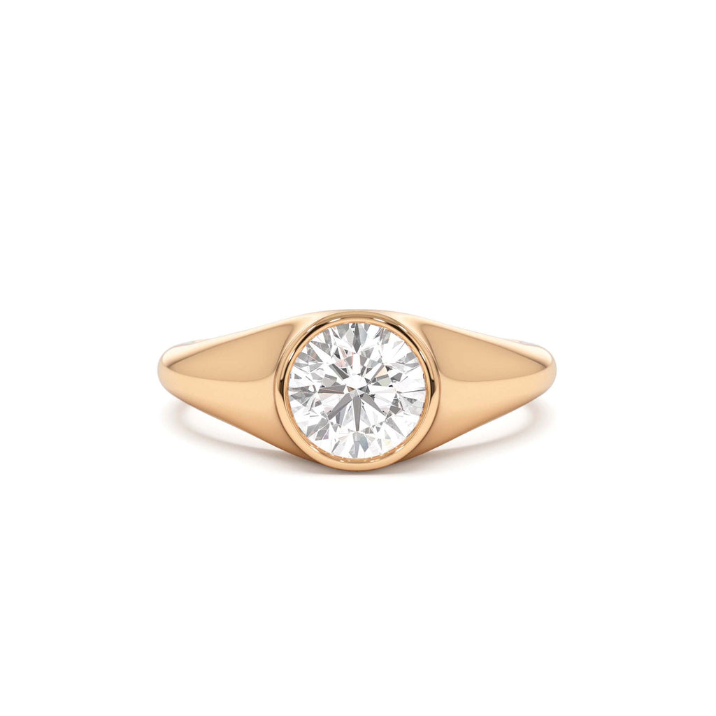 1.00 CTW 14K Round Shaped Lab Grown Diamond Ring - view 3
