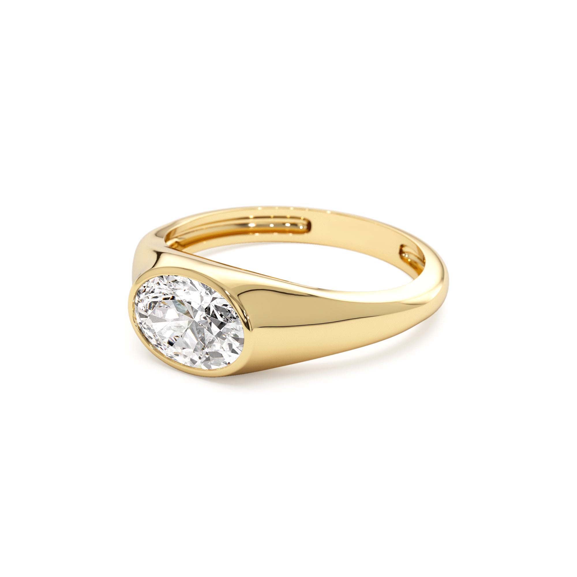 1.00 CTW 14K Oval Shape Lab Grown Diamond Ring - view 4
