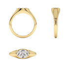 1.00 CTW 14K Oval Shape Lab Grown Diamond Ring - view 5