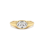 1.00 CTW 14K Oval Shape Lab Grown Diamond Ring by Orlina Fine