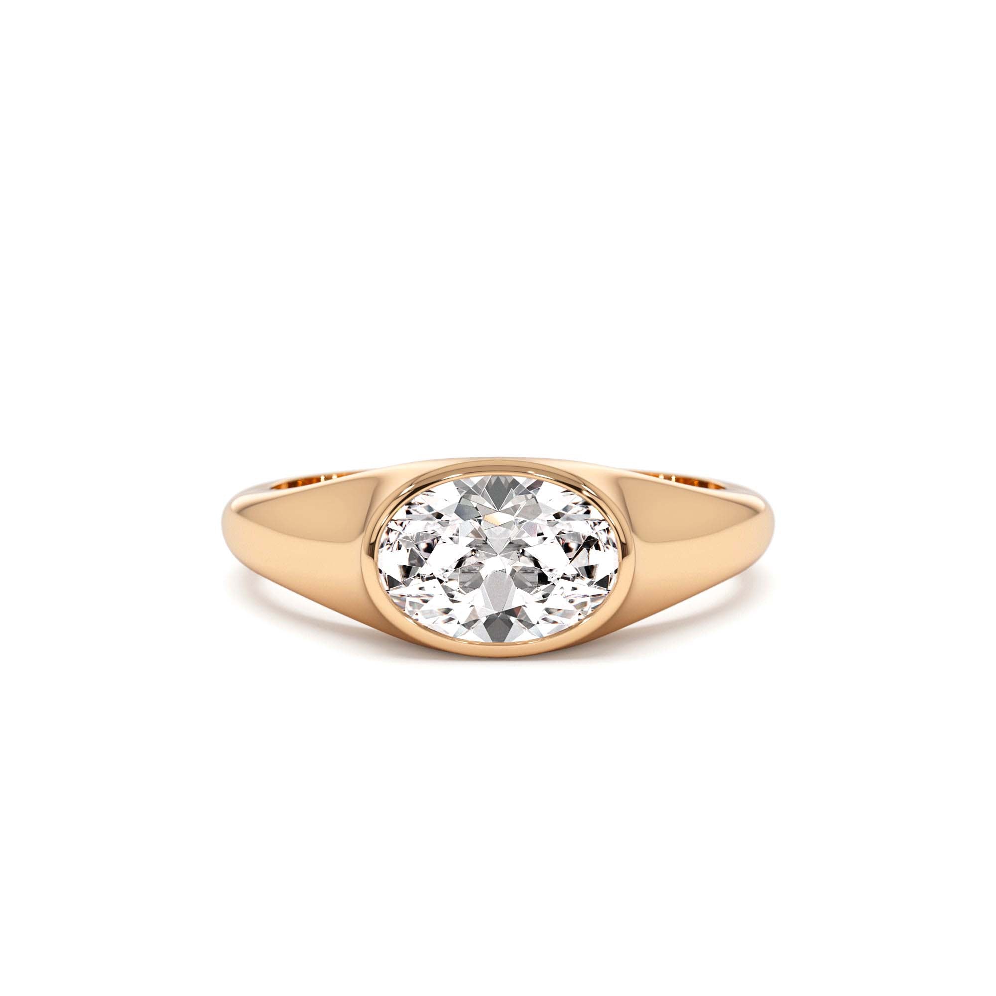 1.00 ctw 14k Oval Shape Lab Grown Diamond Ring - view 2