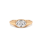 1.00 CTW 14K Oval Shape Lab Grown Diamond Ring - view 2