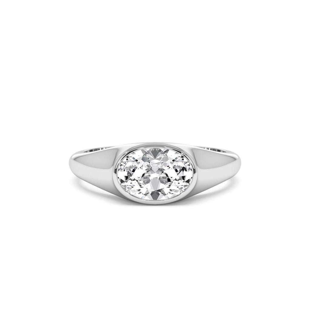1.00 ctw 14k Oval Shape Lab Grown Diamond Ring - view 3