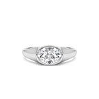 1.00 CTW 14K Oval Shape Lab Grown Diamond Ring - view 3