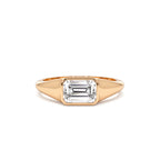 1.00 CTW 14K Emerald Cut Lab Grown Diamond Ring - view 2